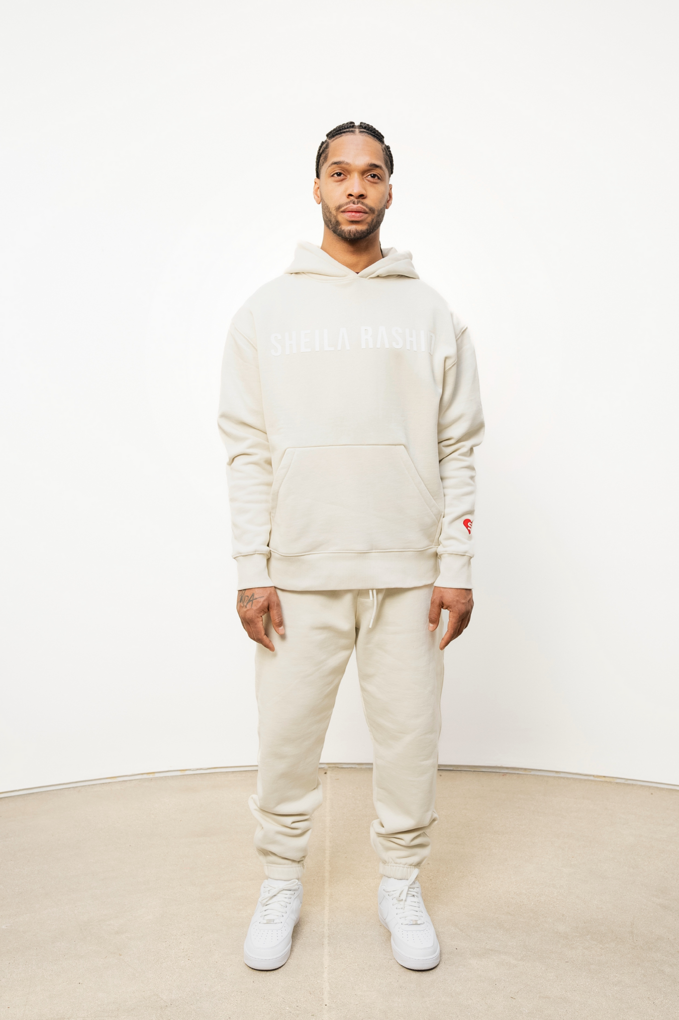 SR IVORY HEAVY FLEECE HOODIE